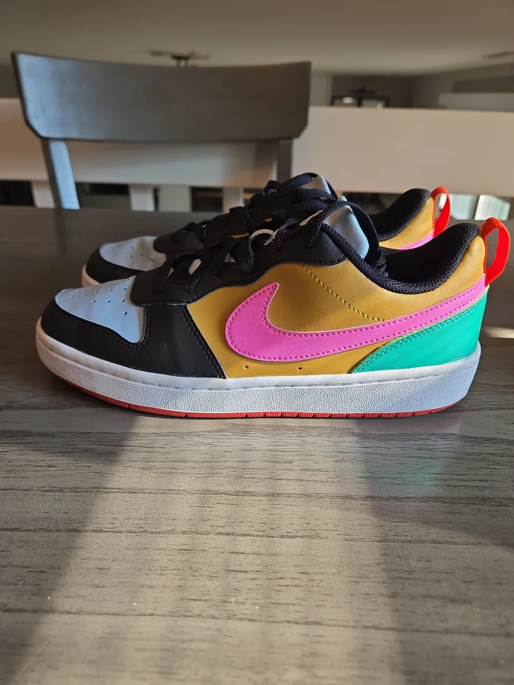 Nike Kids' Low-Top Sneakers - Multicolor (Pink/Yellow/Green)